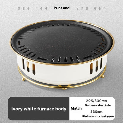 Household Carbon Commercial Round Barbecue Oven