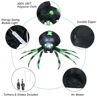 US Local 6 Feet Halloween Decorate Inflatable Spider