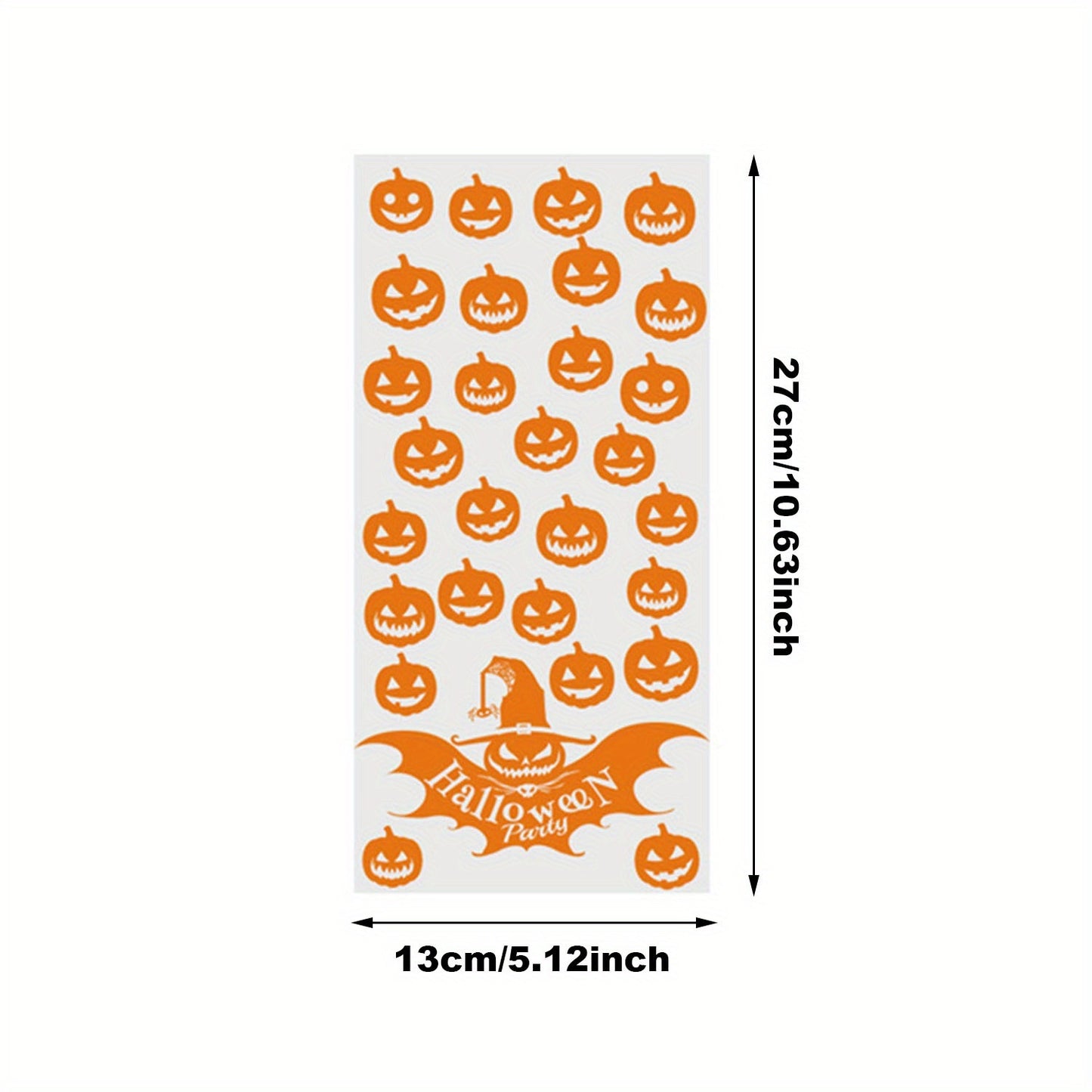 200 Pcs Halloween Cellophane Bags With Twists 4 Styles Snacks Cookies Packing Bags Pumpkin Bat Castle Witch Plastic Clear Candy Bags For Halloween Trick Or Treat Party Favor Supplies