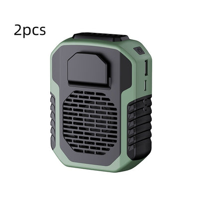 Portable Waist Fan USB Air Conditioning Rechargeable Hanging Neck Mini Fan Outdoor Sports Cooling Waist Clip On Fan