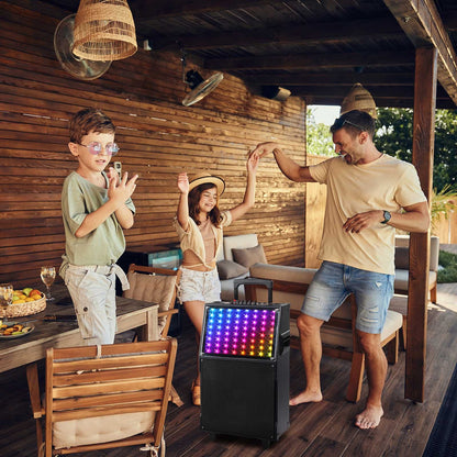 US Local 12in 60W LED Spectrum Light Bluetooth Remote Control Rod Speaker