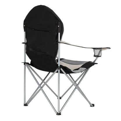 US Local Camping Chair, Grey Iron Frame, Off-white