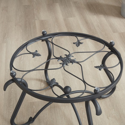 US Local Suitable For Living Room 2-piece Tempered Glass Surface Coffee Table Set