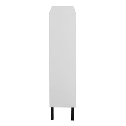 US Local Modern Shoe Cabinet With Drawers & Metal Legs, Freestanding Storage Organizer