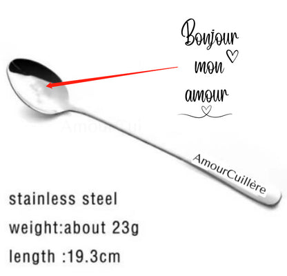 Stainless Steel Spoon You Are My Sunshine Couple Family Tableware