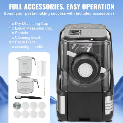 US Local Electric Pasta Maker Automatic Noodle Making Machine With 8 Pasta Shape