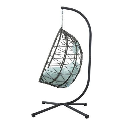US Local Egg Chair With Stand Indoor Outdoor Swing Chair Patio Wicker Hanging Egg Chair Hanging Basket Chair