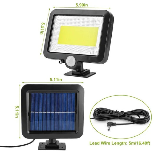 US Local Solar Powered Wall Lights Outdoor LED Beads Motion Sensor Lamp