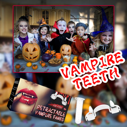 US Local Retractable Vampire Fangs Party Dance Fangs Spoof Teeth Halloween Costume