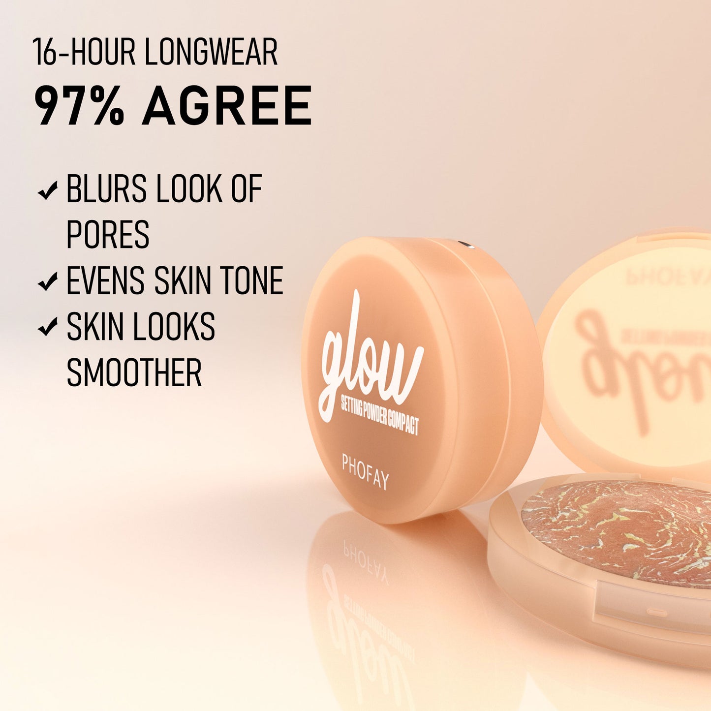 US Local PHFOAY Baking Setting Powder Compact