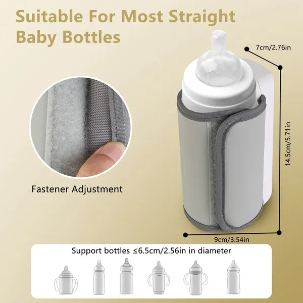 US Local Portable Bottle Warmer On The Go Baby Milk Warmer Milk Formula Warmer For Travel With 6 Heating Levels USB Rechargeable Keep Milk Warm For 5 Hours