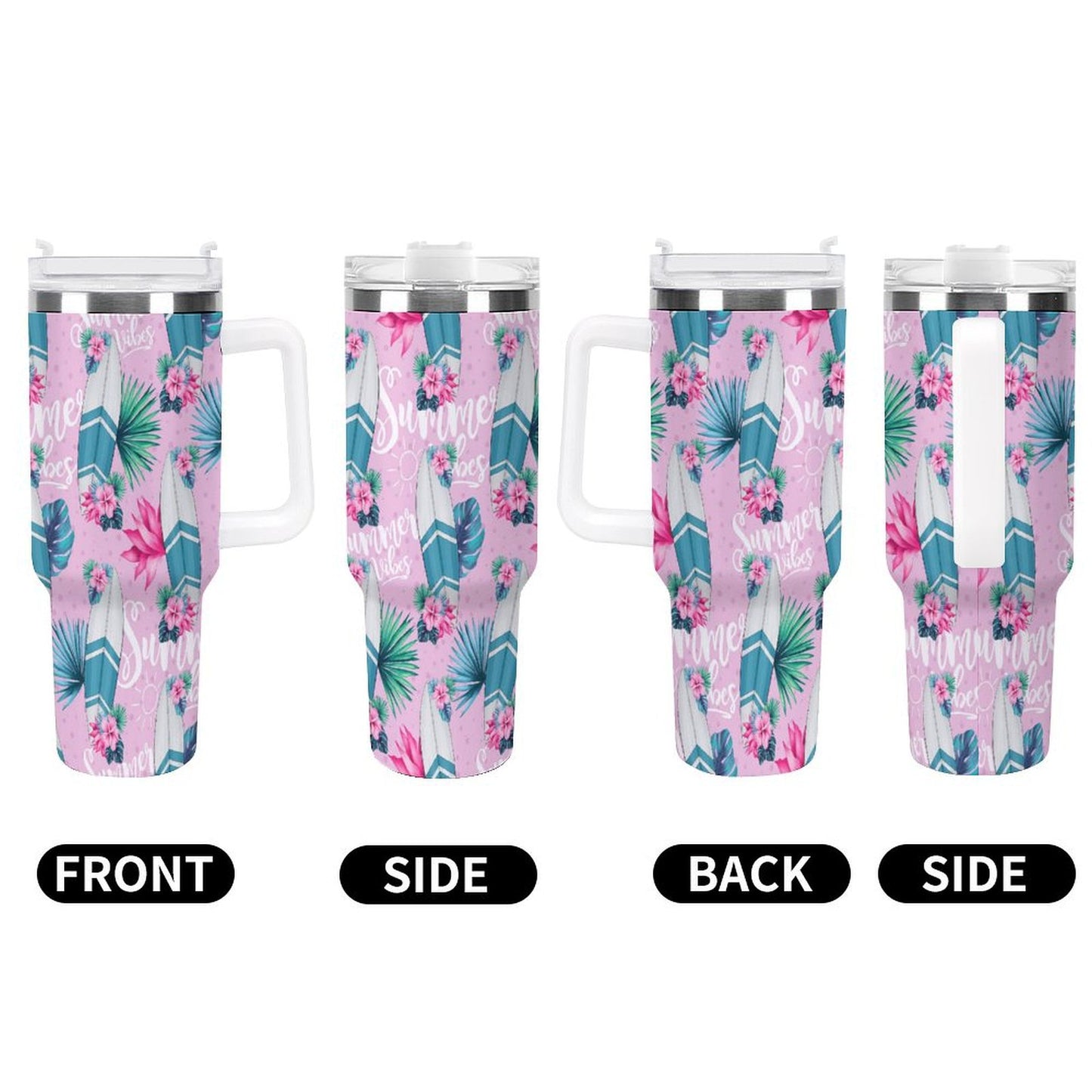 PHDT00446 POD US Local Tumbler 40 oz Large Capacity Car Cup Sailing, Surfing, Tropical, Summer