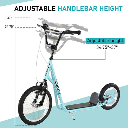 US Local Teens Youth Scooter Ride On Toy with Adjustable Handlebar