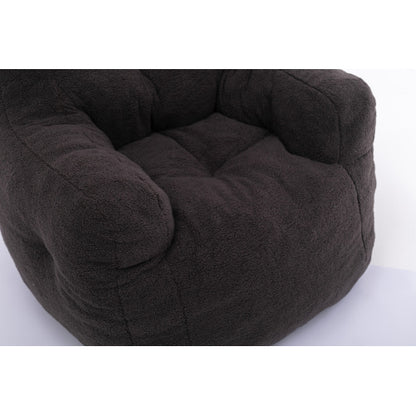 US Local Soft Teddy Tufted Foam Bean Bag Chair