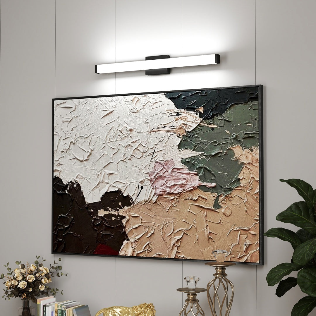 US Local Bathroom Vanity Light Black - 33 Inch Modern Vanity Lights For Bathroom - 18W LED Bath Lights Over Mirror Cool White Light 6000K