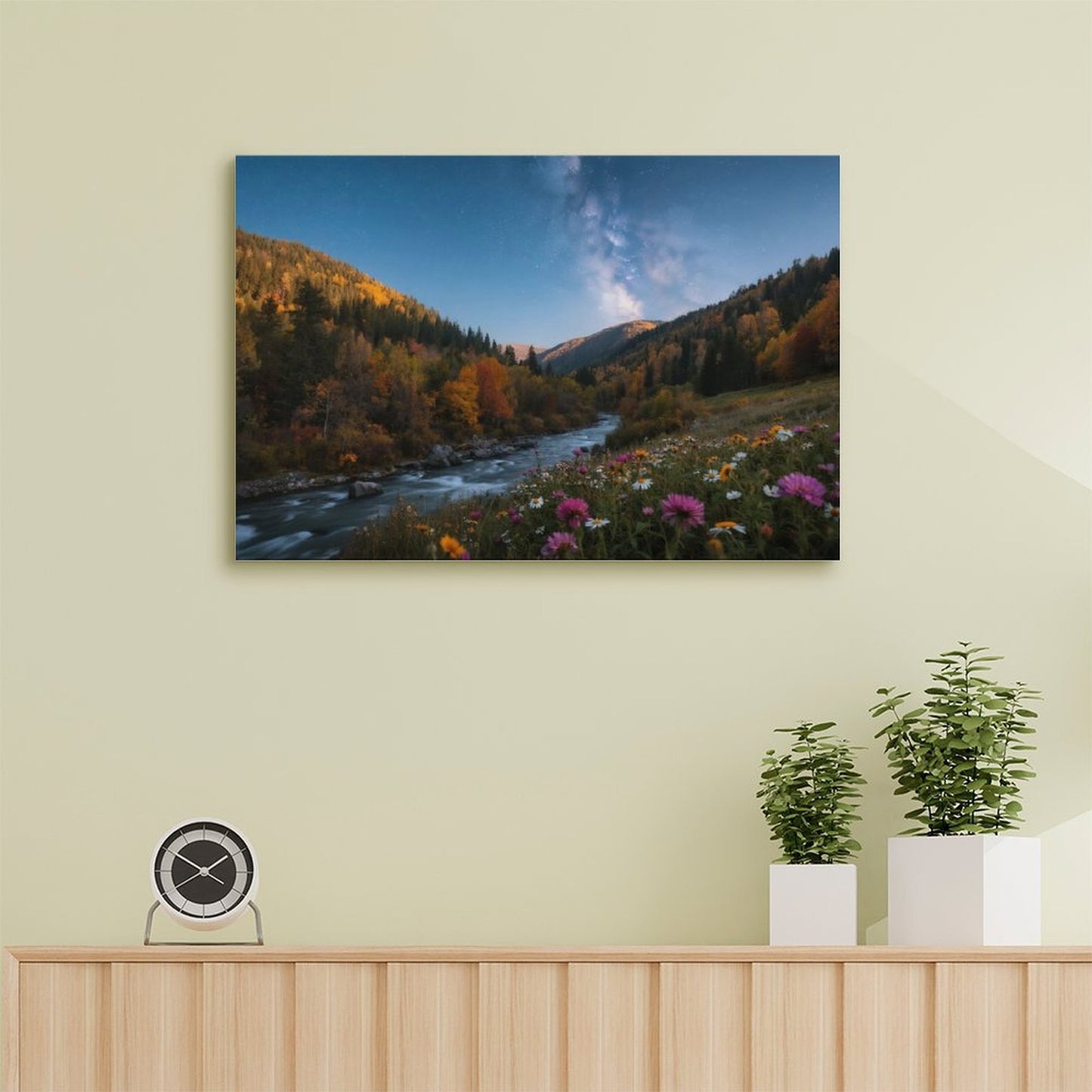 Decorative Interior Frame Painting Mountain-river-starry-autumn-5