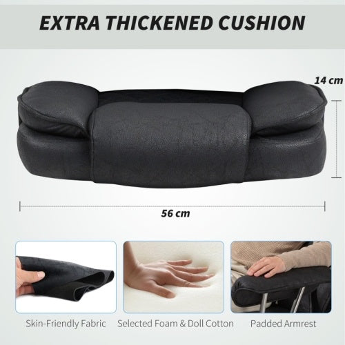 UK Local HOMCOM Leathaire Reclining Office Chair With Lumbar Support Pillow