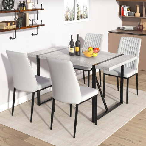 USA Local Modern Dining Table, 55 Inch Kitchen Table For 4 People, Rectangular Dinner Table For Dining Room, Home Office, Living Room Furniture, Easy Assembly,