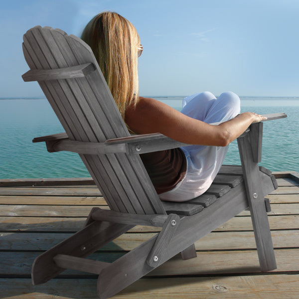 US Local Two Piece Outdoor Solid Wood Folding Beach Chair, Frog Chair, Courtyard Folding Chair