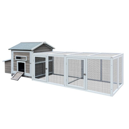 US Local 118 Inch Wooden Chicken Coop Outdoor Hen Coop Poultry Cage