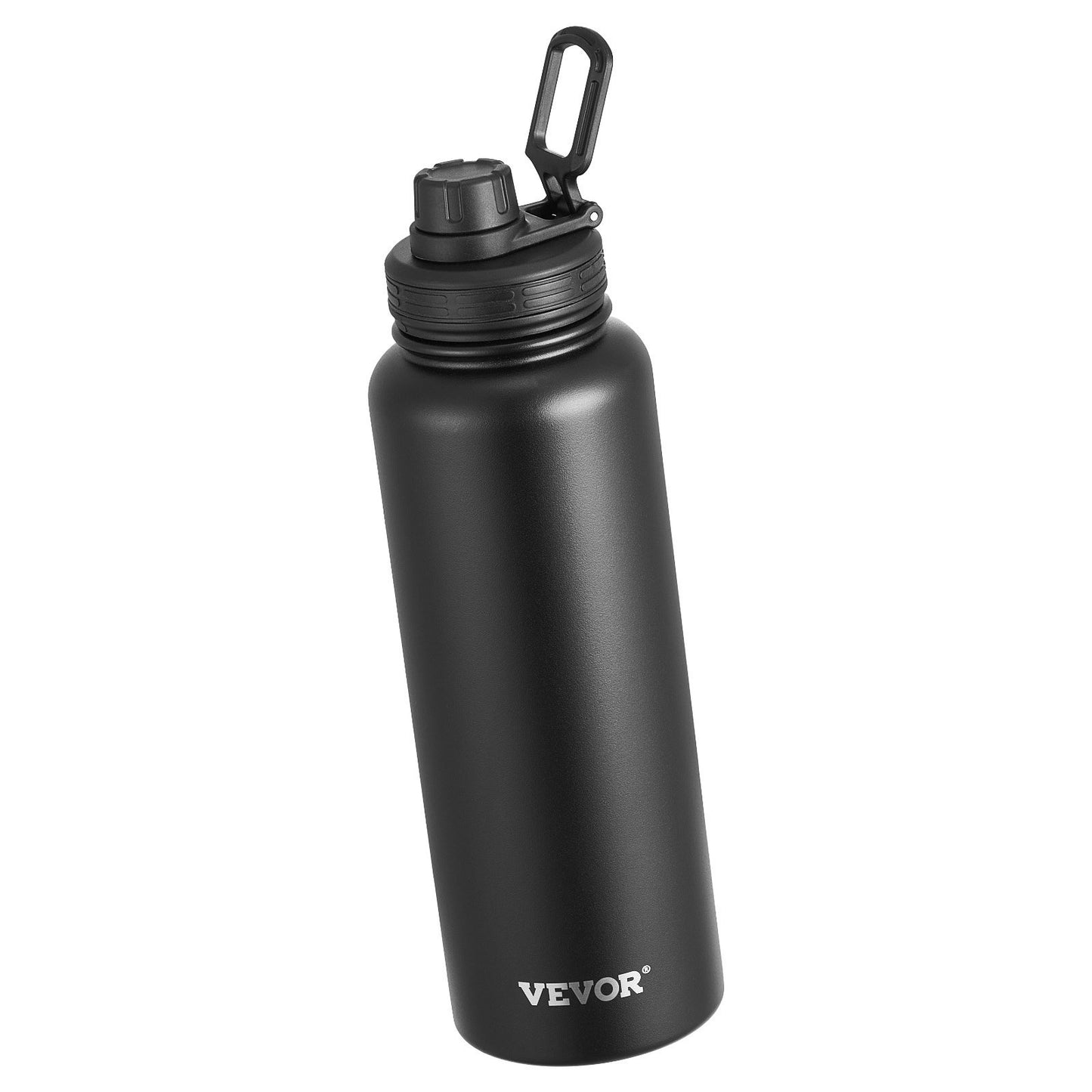 US Local 40 Oz Insulated Water Bottle Stainless Steel With Wide Mouth Lid Black