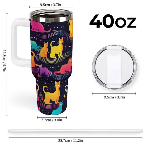 PHDT00203 POD US Local Tumbler 40 oz Large Capacity Car Cup Cat