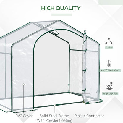 US Local Portable Walk-in Steel Frame Garden Greenhouse