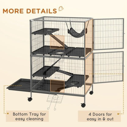US Local 5 Tiers Of Small Animal Cages, Ferret Cages, Large Chinchilla Cages With Hammock Fittings And Heavy Duty Wires
