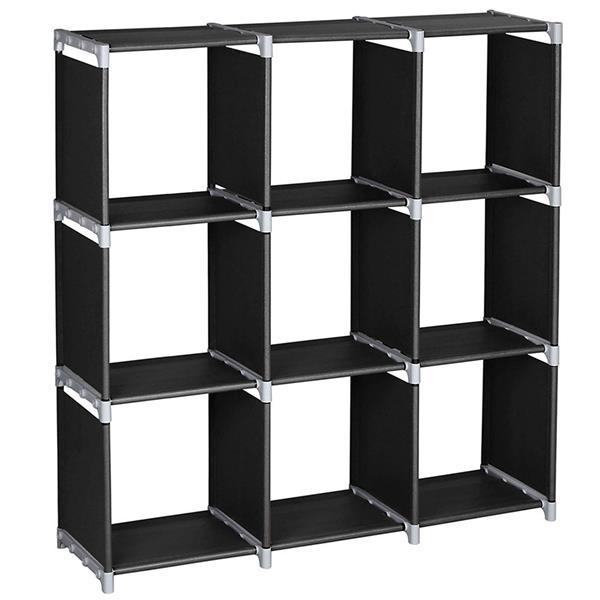 US Local 3-layer 9-grid Storage Rack - Black