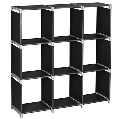 US Local 3-layer 9-grid Storage Rack - Black