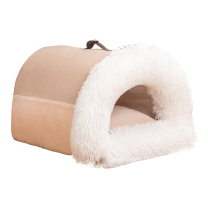 New Splice Portable Pet Nest Portable Autumn And Winter Warm Dog Nest Moisture-proof Long Fur Cat Nest Pet Nest