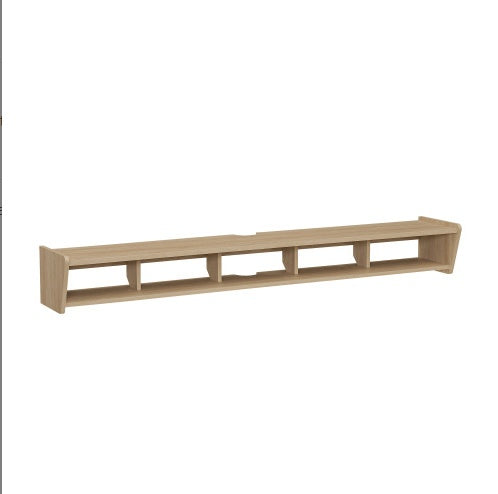 US Local Modern Wall-Mounted Floating TV Stand Coastal Oak