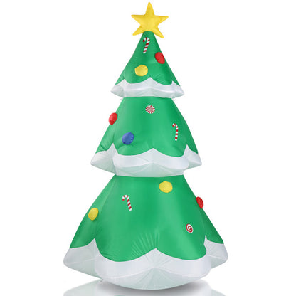 US Local 6.9ft Christmas Tree With 4 LED Light Bundles And Pocket Inflatable Decoration