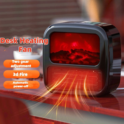 Household Electric Heater Warmer Portable 3D Anti-real Flame Electric Heater Warm Air Fan Room Winter Stove Radiator