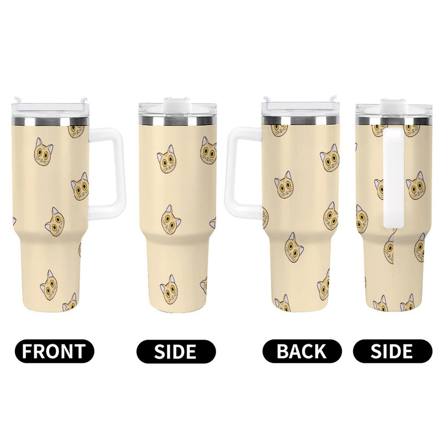 PHDT00415 POD US Local Tumbler 40 oz Large Capacity Car Cup Orange Cat