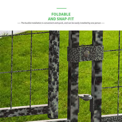 US Local 12 Pieces Square Tube Wire Running Cage Black Running Cage Single Door