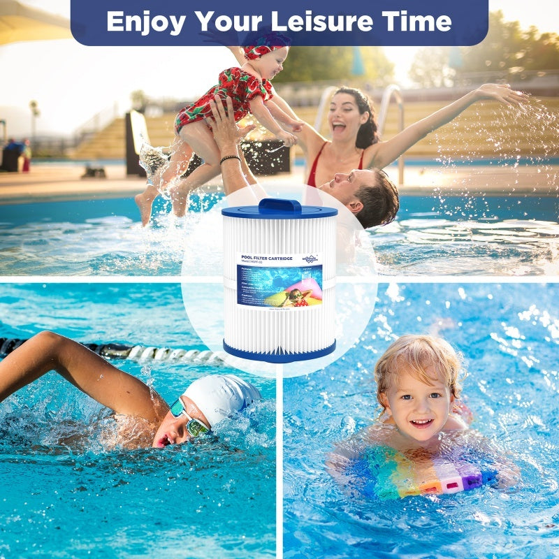 US Local 8 Pack PAS50SV-F2M Hot Tub Spa Filter Cartridge, Compatible With Unicel 6CH-502, Filbur FC-0311, Master Deluxe M60506, Magnum AR50, Baleen AK-90161, Excel Filters XLS-604 Artesian Spas Filter