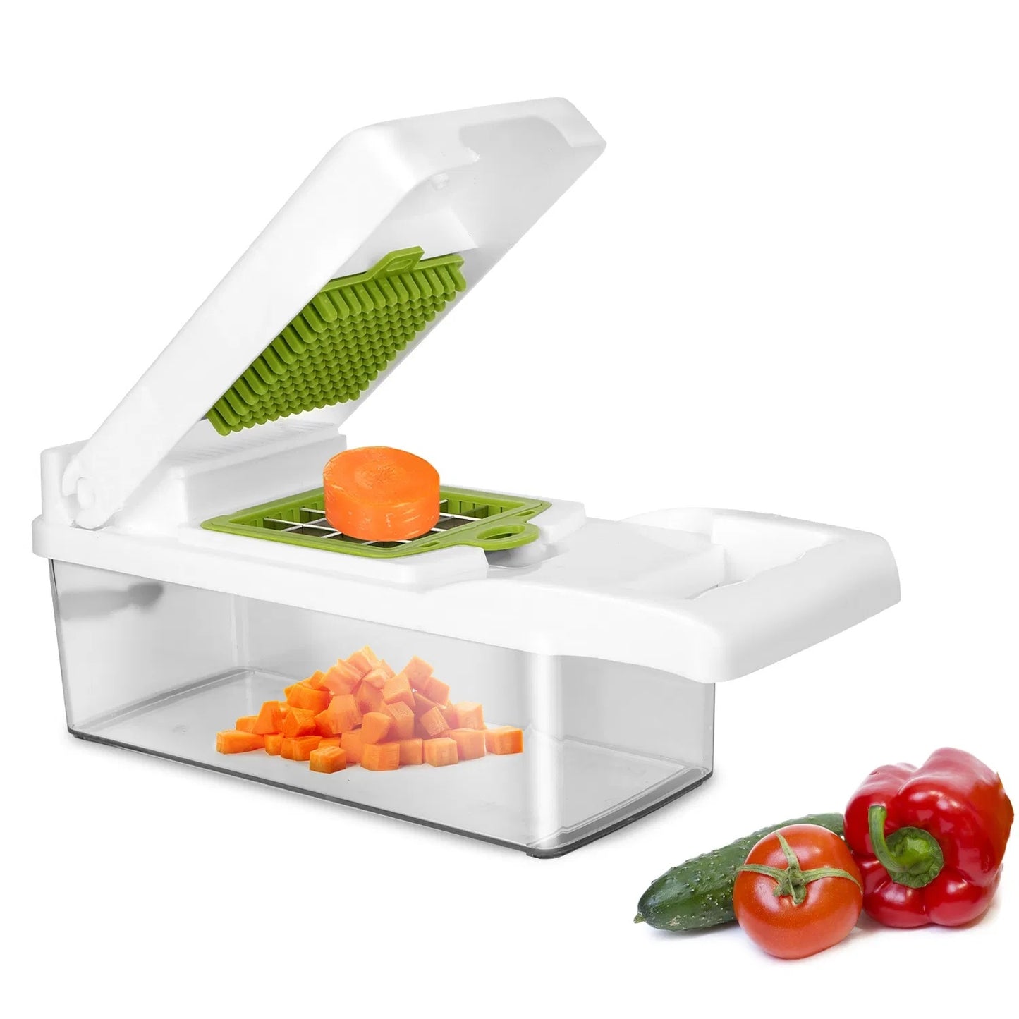 US Local 12 In 1 Vegetable Chopper With Container Kitchen Food Slicer Dicer Grater Peeler Egg Separator Hand Protector For Onion Salad Potato GPCT2055Pro