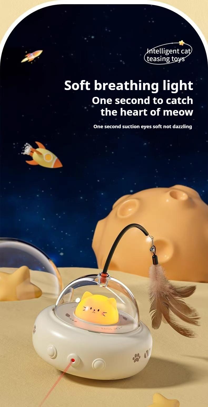 US Local Smart Electric Cat Car With Automatic Laser Pointer - Cat Fun, Energy-Saving Product