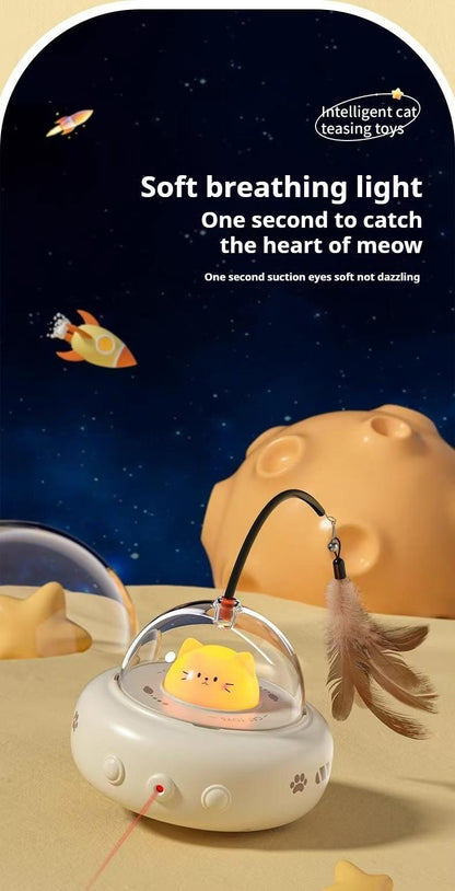 US Local Smart Electric Cat Car With Automatic Laser Pointer - Cat Fun, Energy-Saving Product