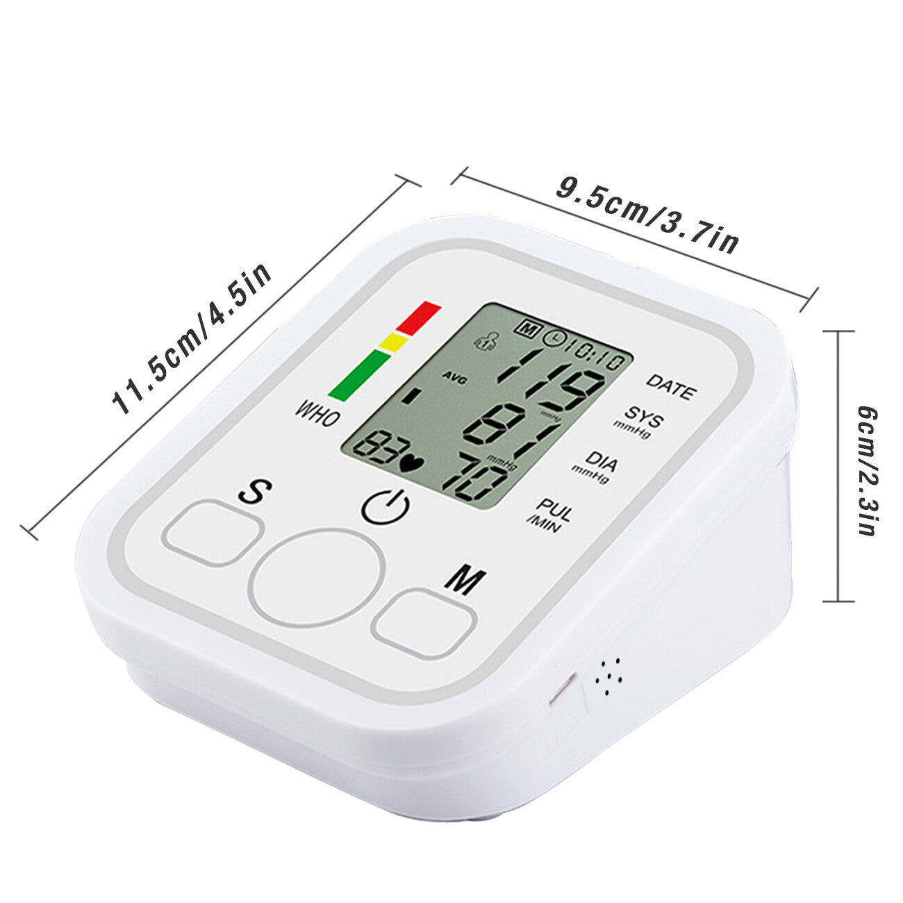 UK Local Automatic Upper Arm Blood Pressure Monitor Pulse Meter BP Machine Voice Talking