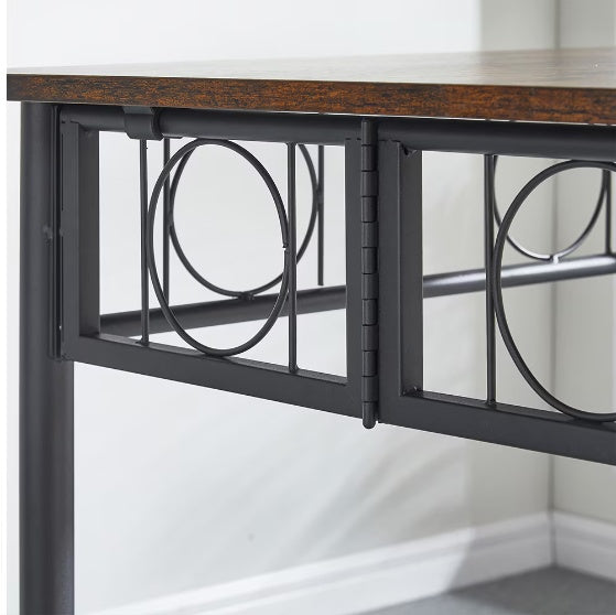 US Local Square Foldable Wood And Metal Tables In The Kitchen, Dining Room