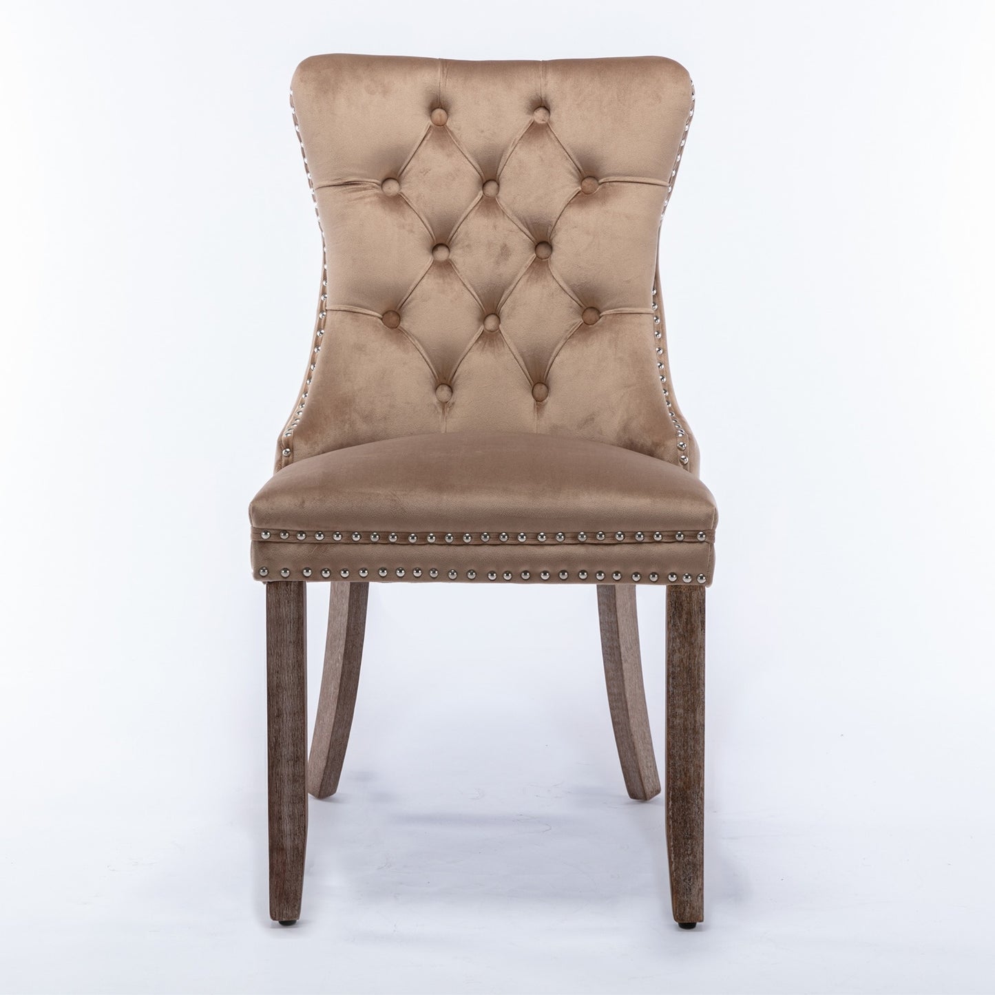 US Local Nikki Modern Tufted Velvet Dining Chair, Solid Wood, High-end Contemporary