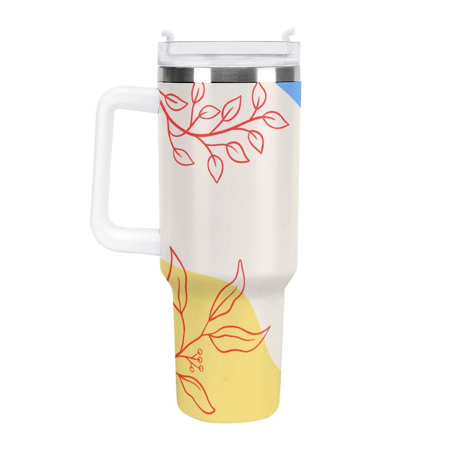 PHDT00038 POD US Local Tumbler 40 oz Large Capacity Car Cup Flowers, Leaves, Geometry, Color Blocks