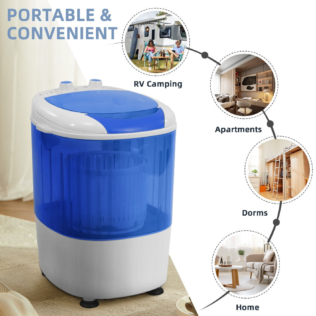 US Local Only Supports Self Pickup  Mini Washer, Portable, With Spin Dryer, 5.5 Lb Capacity Washer, Spin Timer Control, Compact Washer For Homes, Apartments, RVs, Available In Two Colors