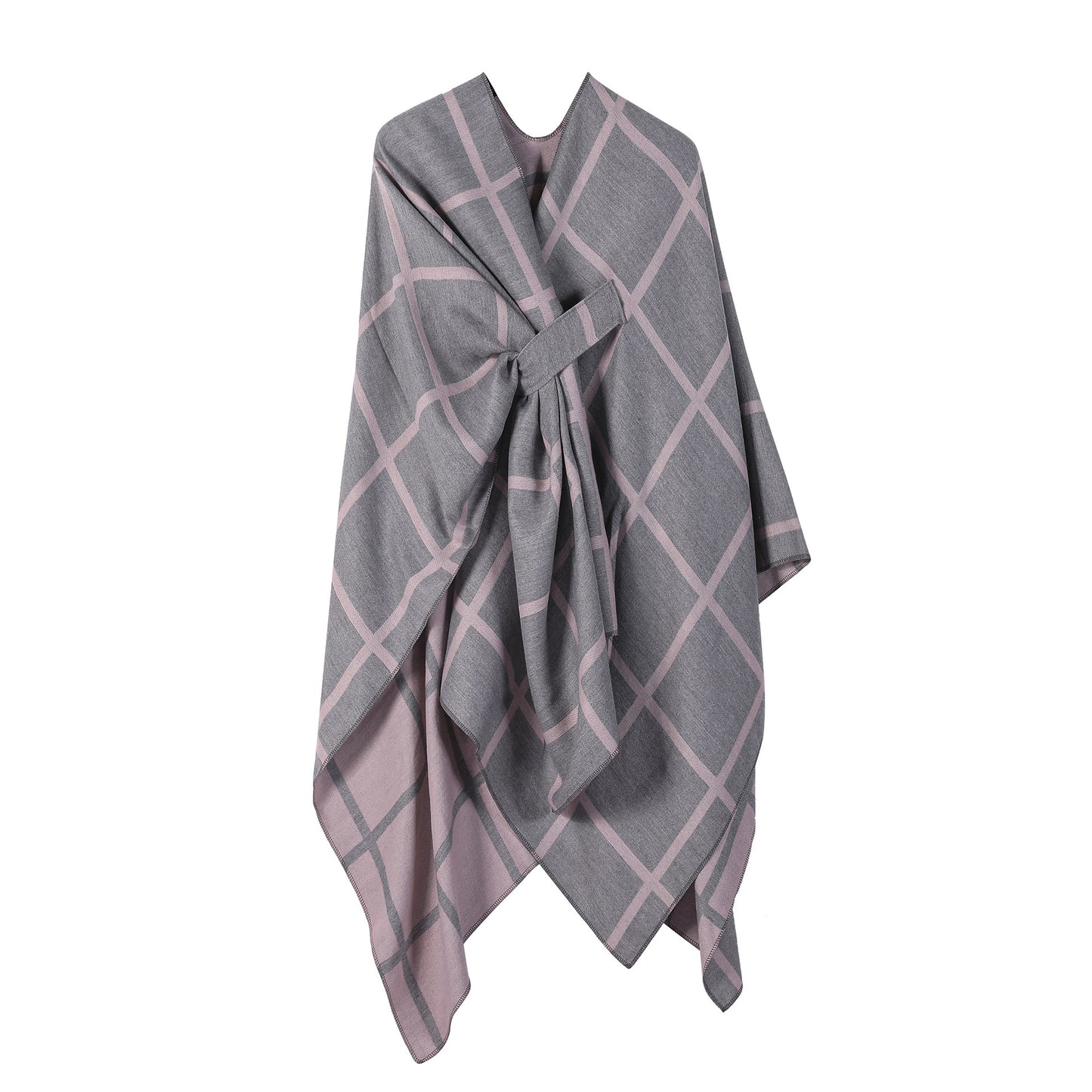 US Local Women's Fashion Gingham Check Warm Scarf