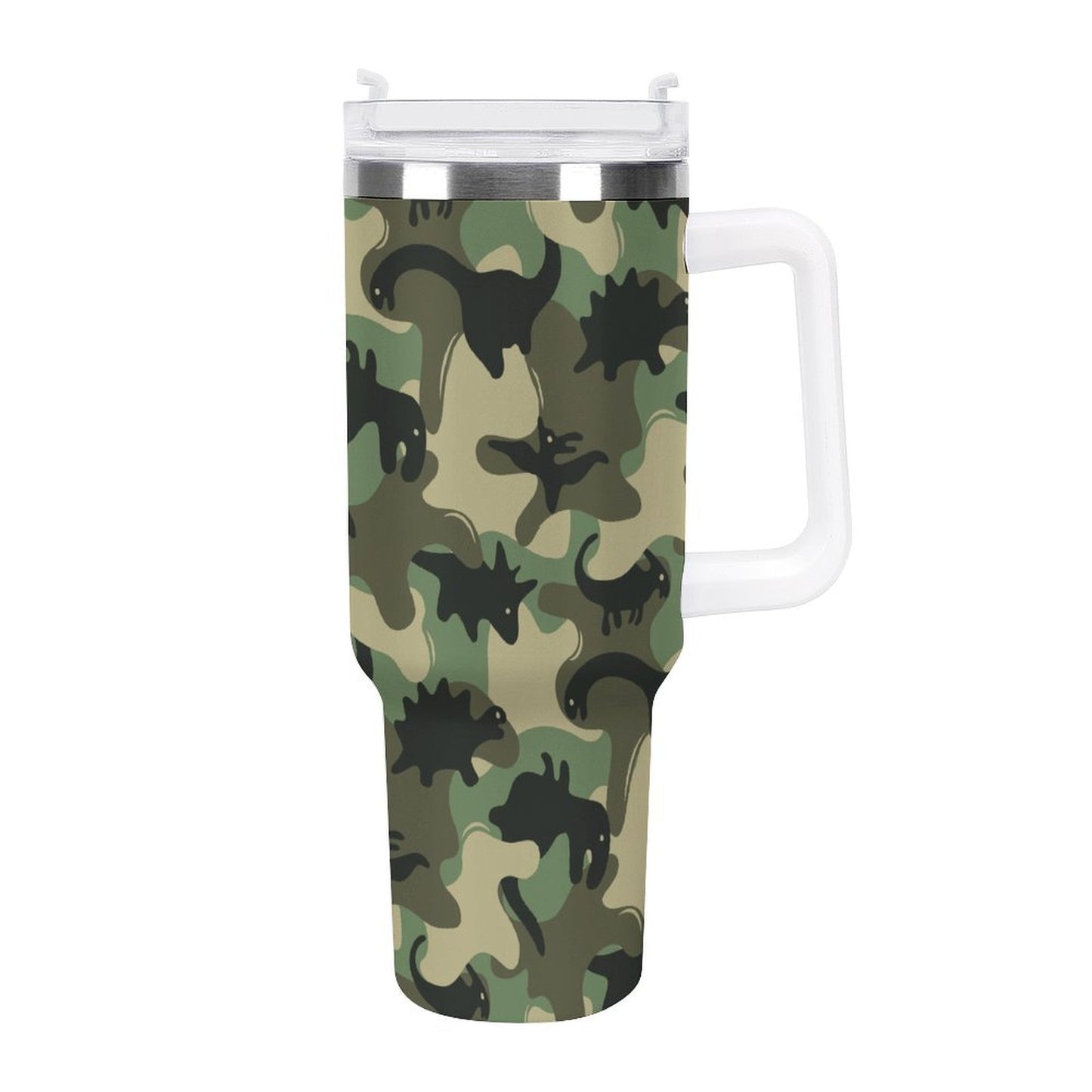 PHDT00490 POD US Local Tumbler 40oz Large Capacity Car Cup Green Dinosaur