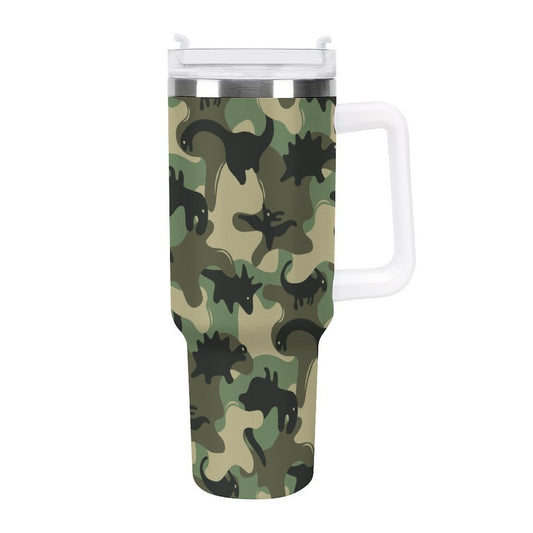 PHDT00490 POD US Local Tumbler 40oz Large Capacity Car Cup Green Dinosaur