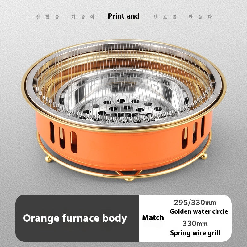 Household Carbon Commercial Round Barbecue Oven