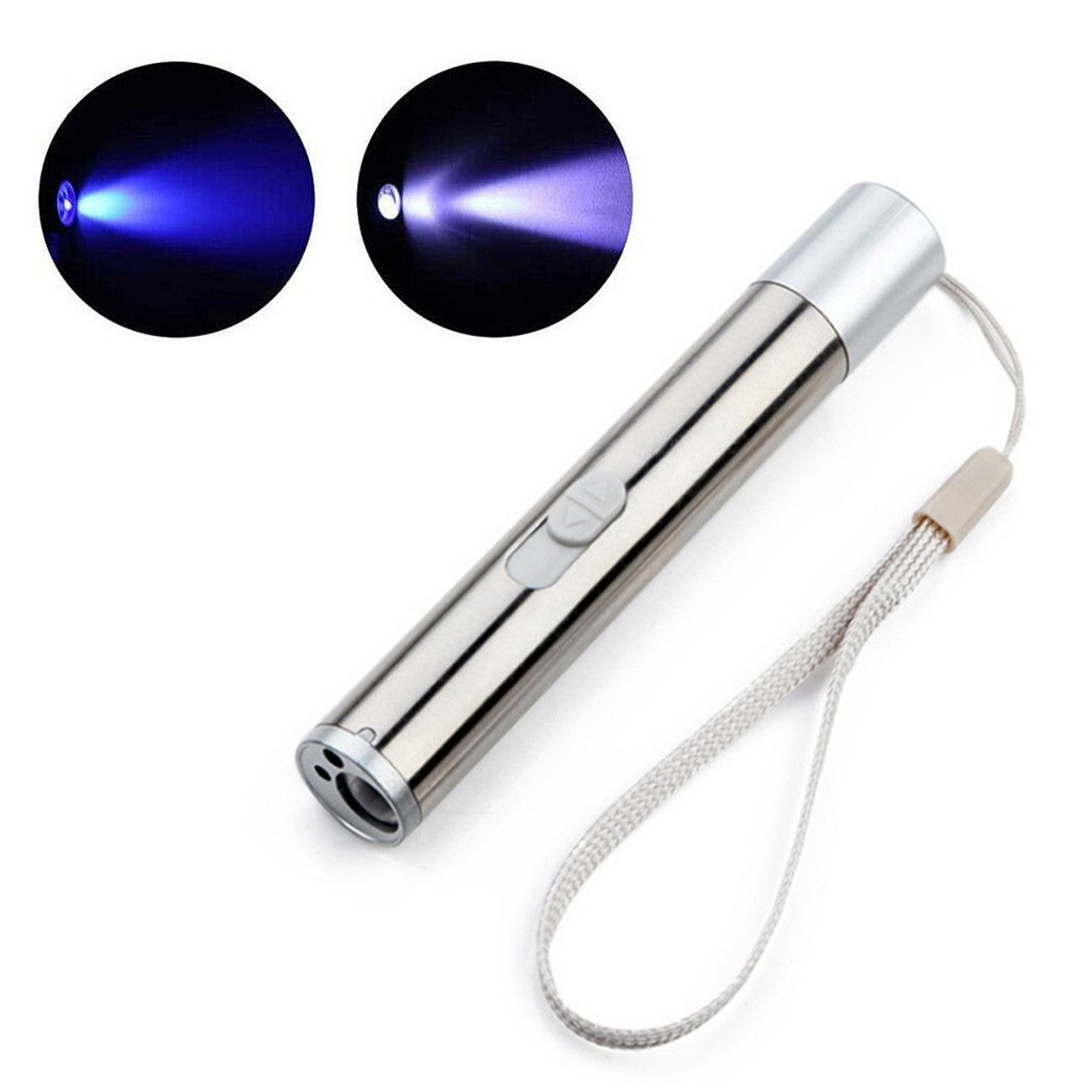 US Local Red Laser Pointer Pen USB Rechargeable LED Light 3 In 1 UV Flashlight Cat Dog Toys